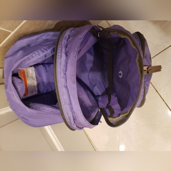 LL Bean Deluxe Backpack Reflective Strip Padded Straps olive green color - Picture 4 of 9